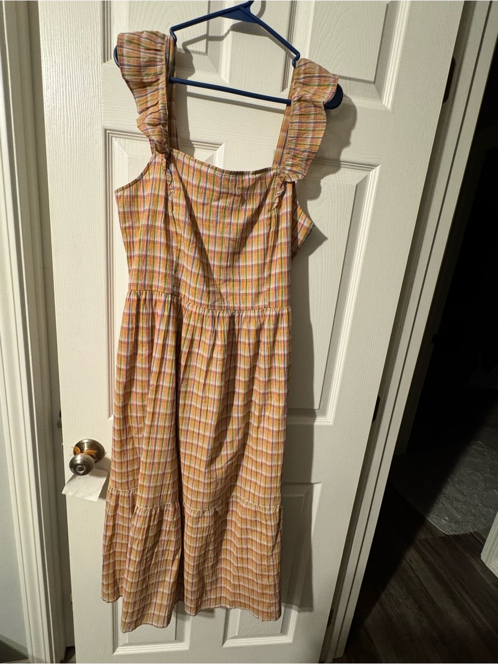 LOF Pastel Stripe Smocked Top with Ribbon Tag